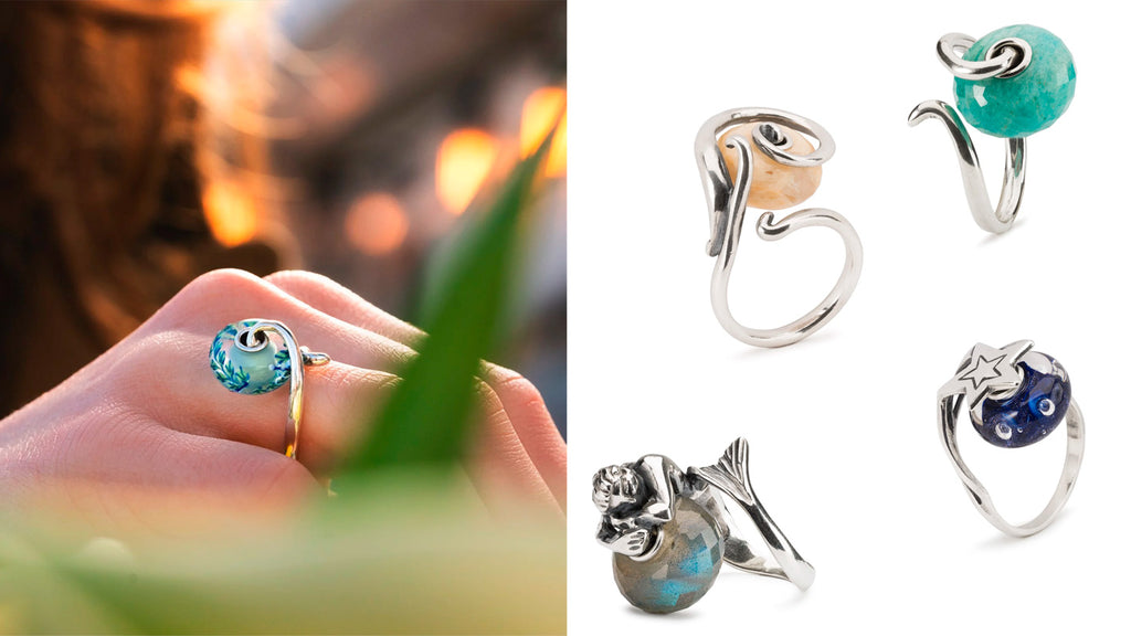 Galeria de anéis personalizáveis Trollbeads