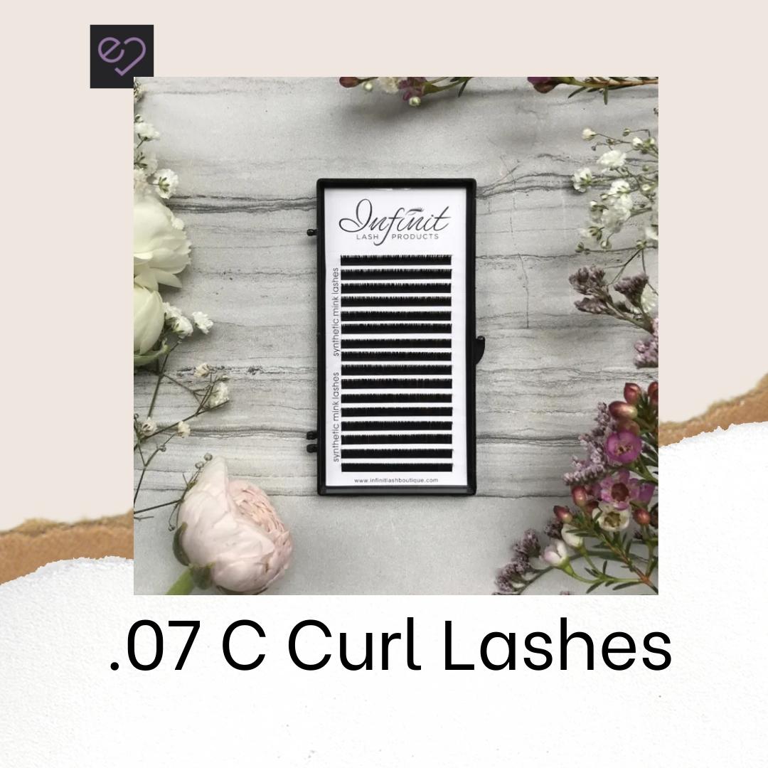 .07 C-Curl Single Black Volume Lash Trays