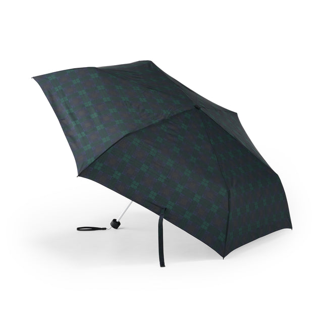 All-Weather Foldable Umbrella Black Check | Travel Accessories 