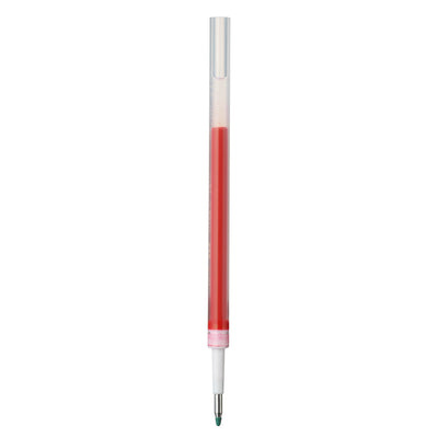 MUJI - 0.38mm Red Smooth Gel Ink Ballpoint Cap Pen (10 Pieces)