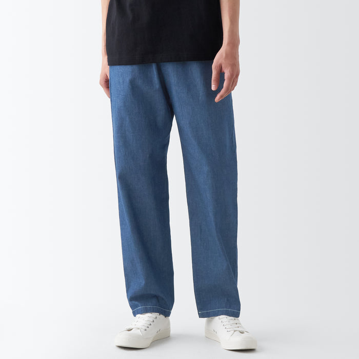 Men's Chambray Easy Pants | Men's Elastic Pants | MUJI USA