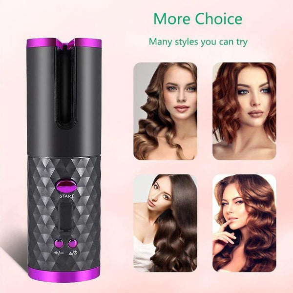 Pink Cordless Automatic Mini Wireless Portable Hair Curler For Household  at Rs 1100pices in Surat