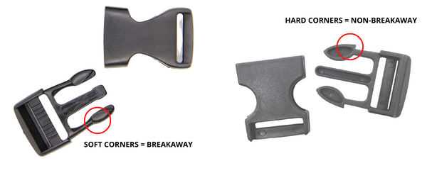 Breakaway plastic buckles for cat collars