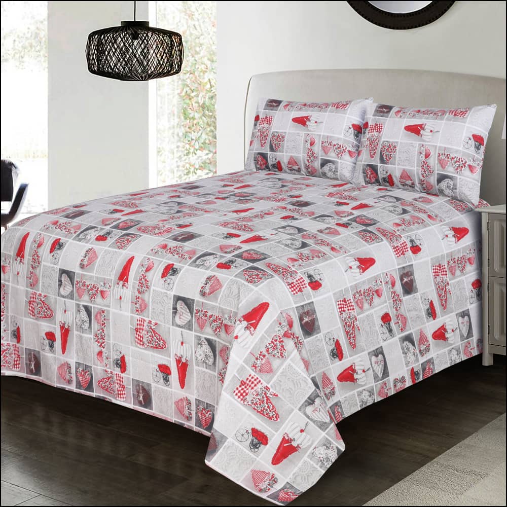 love heart bed sheets