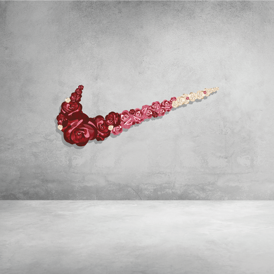 Nike Swoosh Flower Cut Out – By