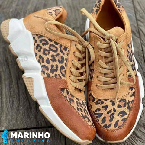 Tênis Feminino Casual Animal Print