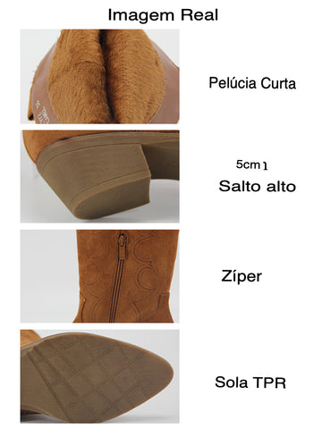 Bota Texana Feminina Cano Curto