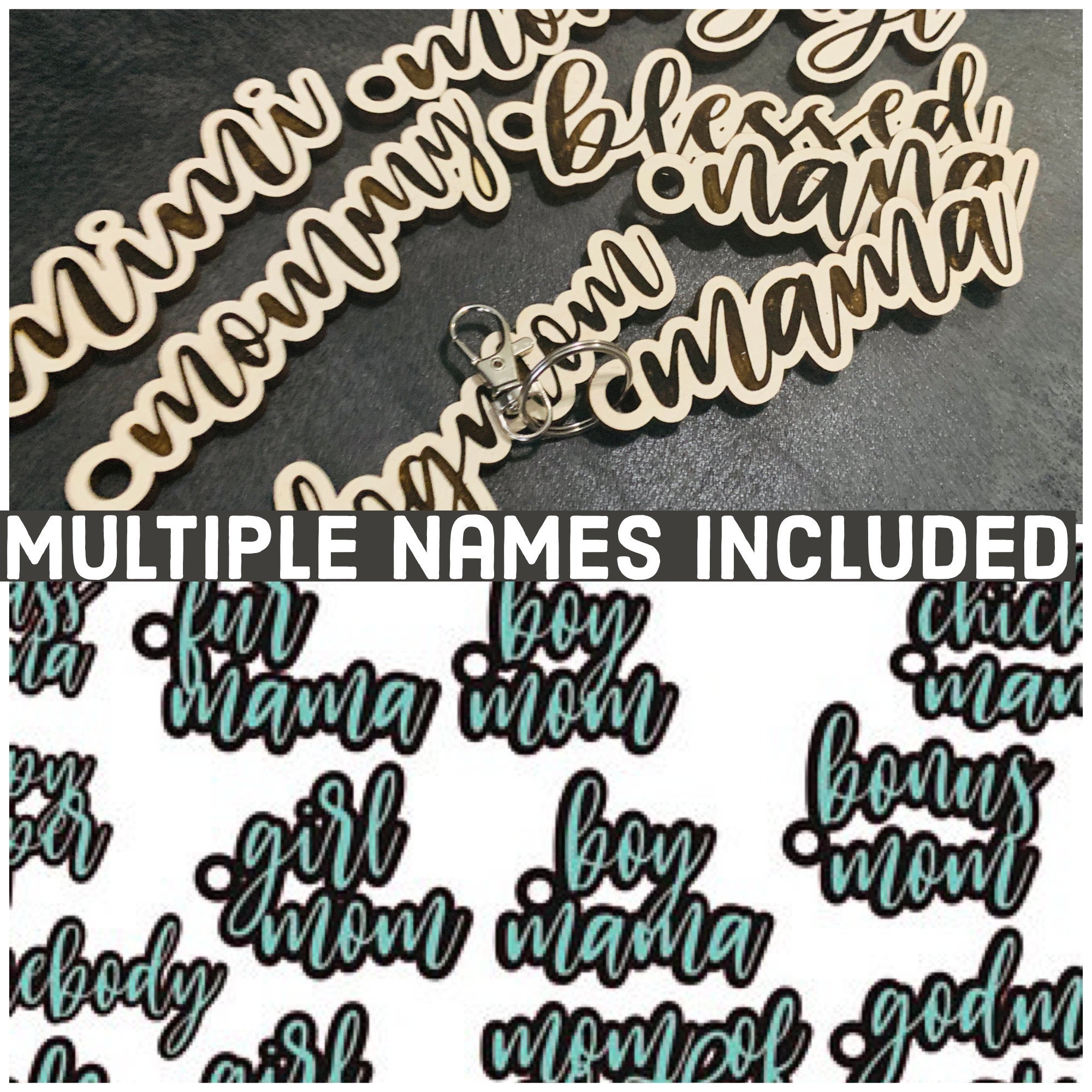 Download Mom Bundle Name Keychain Svg Mirror Ornament Svg Keychain Svg Far Stitch D By Design Laser Lovers