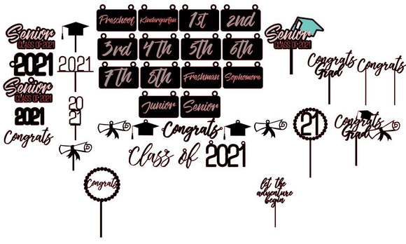 Download Graduation Decor Bundle Svg Grad Party Decor Graduation Senior 2 Stitch D By Design Laser Lovers