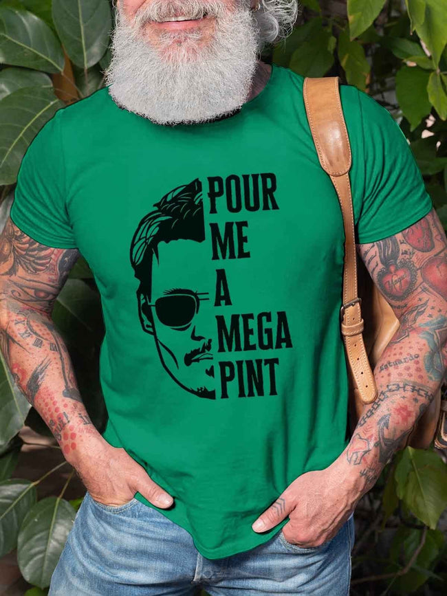 Men's Pour Me A Mega Pint Johnny Depp T-Shirt