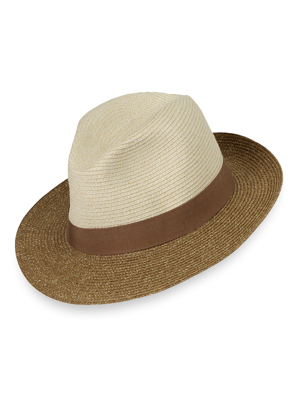 Straw Blend Fedora With Ribbon Band
