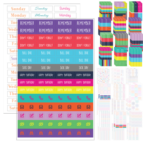  Transparent Monthly Planner Stickers - 12 Clear