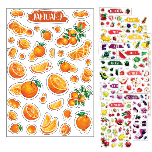 2024 Monthly Calendar Planner Stickers Compatible with A5 Bullet Dot Grid  Journals (5.3 x 7.7) - 12-Months of Cute Floral Illustrations, Flower