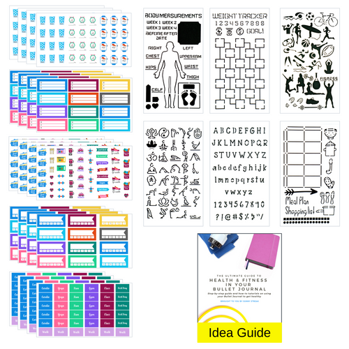 Ultimate Productivity Stickers & Stencils Set (x20 Sheets, x6 Stencils) -  Bullet Journal Supplies Make a Perfect Gift Set – Sunny Streak