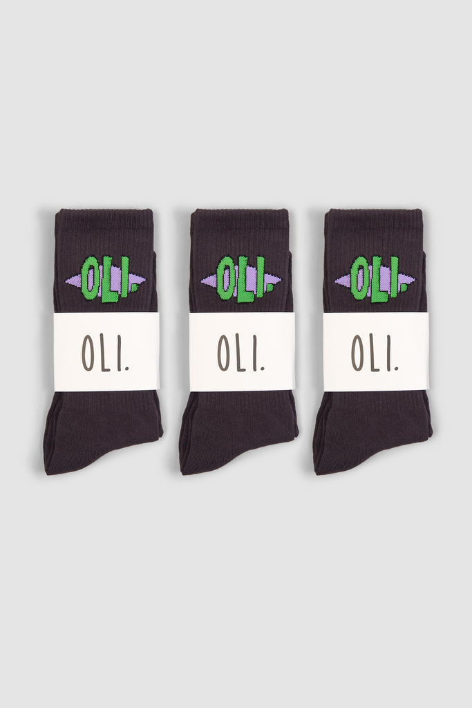 Emblem Sock - Coal