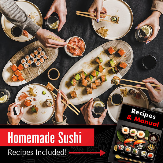 Sushi Making Kit for Beginners - DIY Sushi Maker Kit, Sushi Kit For Home  Includes Sushi Roller, Sushi Bazooka Kit, Avocado Slicer, Sushi Knife,  Sushi