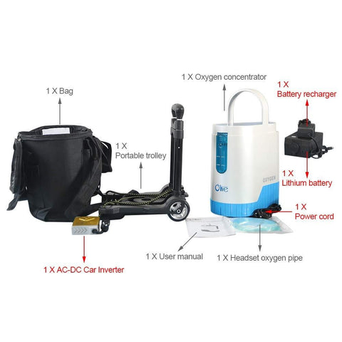 1-5L/Min 24hours continuous Portable Oxygen Concentrator