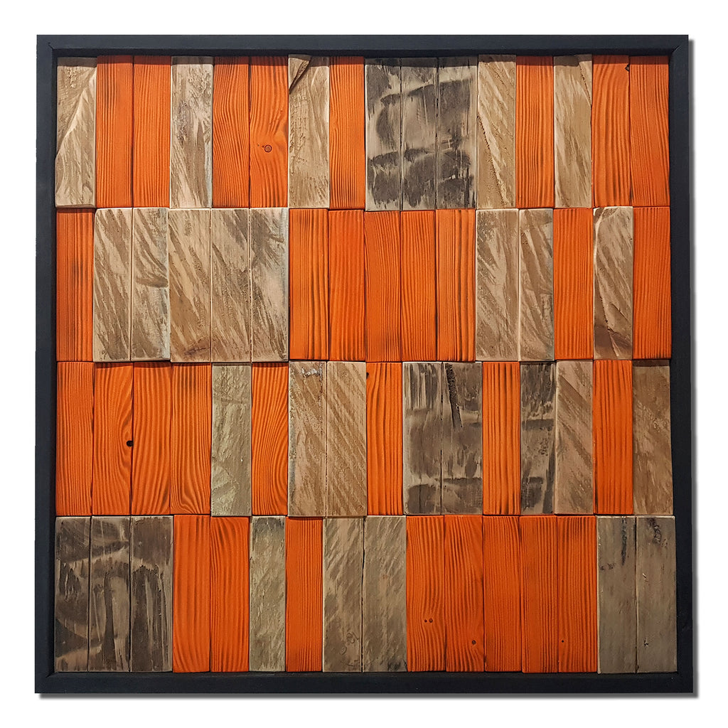 Parshvanath Magic Square #3 - With Pingala's Binary Numbers, Pure Poetry! - Wood Mosaic Sculpture - Sureel Art Gallery Giddarbaha PB India, Vienna Austria