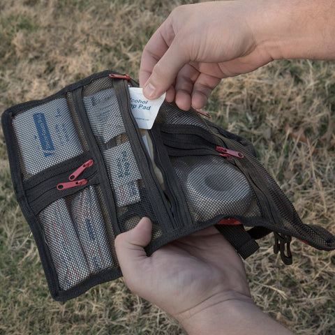 A first-aid kit is an essential piece of gear for your survival kit. 