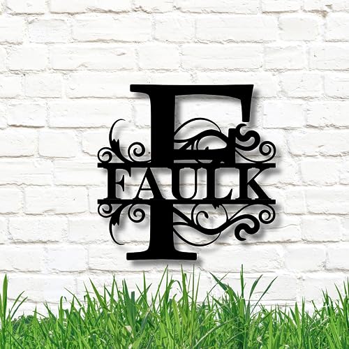 EngravingKings Brand, Personalized Last Name Sign, Unique Wedding Gifts, Monogram Wall Décor, Custom Metal Outdoor Signs, Family Name, Custom Decoration (12 in, White)