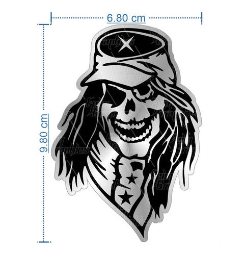 Calcomania Sticker Calavera Pirata Cromo Efx Moto Auto – Stickers SS