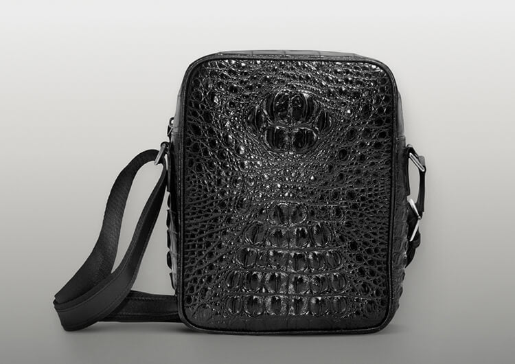 crocodile leather crossbody bag