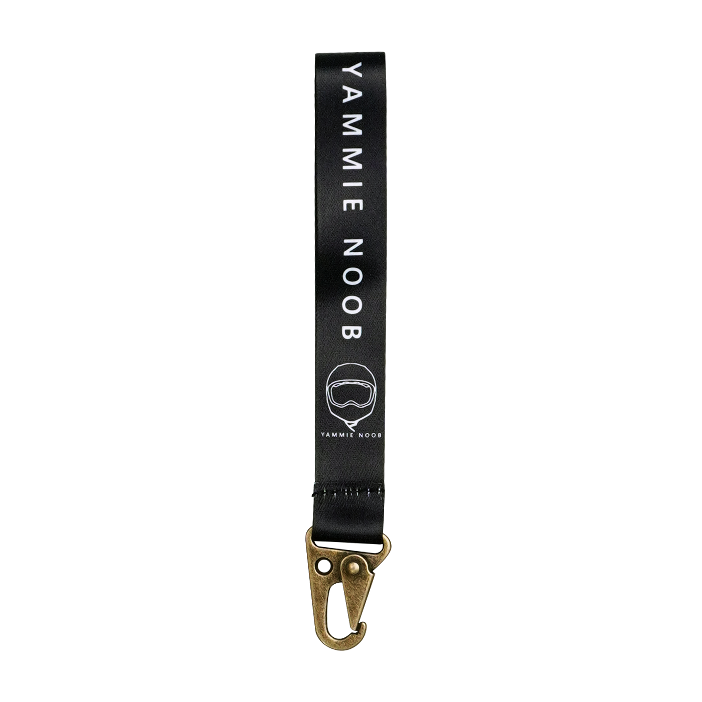 YAMMIE NOOB, 6 inch wrist lanyard with antique brass hook - YN MOTO product image