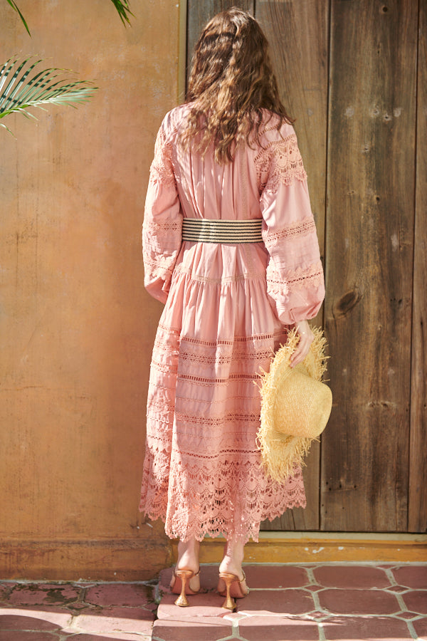 estella.k Nora Lace Trim Dressボーダーレースドレス harpoonharry.com