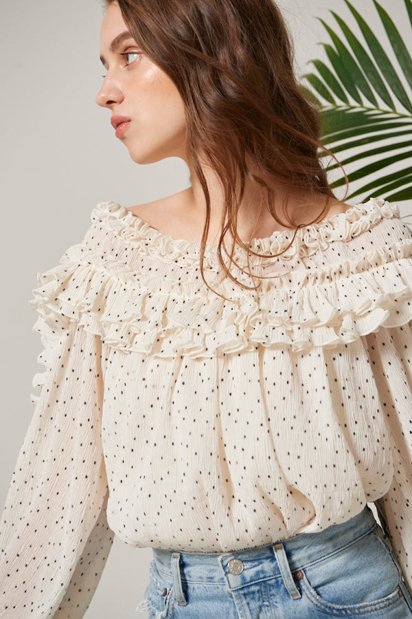 Estella.KエステラケーRomantic Peony dot blouse ciaociaoibiza.com