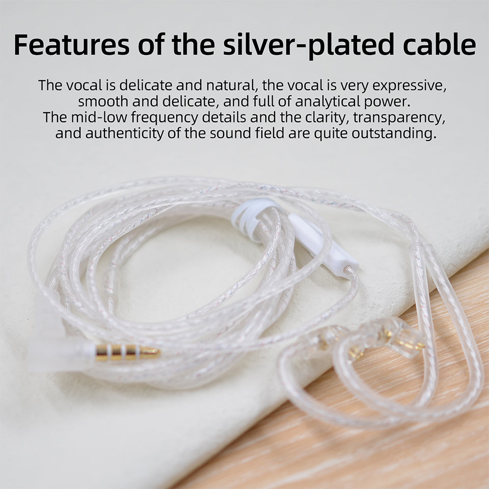 Silver plated Upgrade Earphone Cable