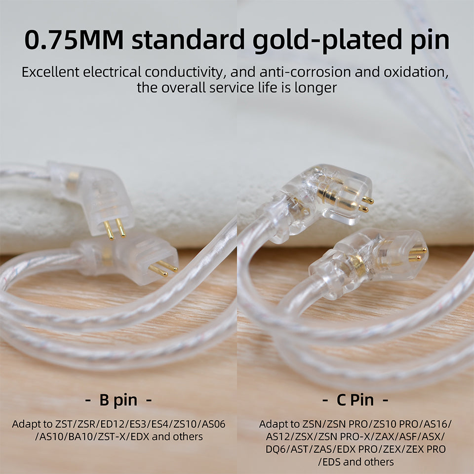 Silver plated Upgrade Earphone Cable