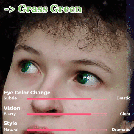 Dragon Eye Contacts-Vivid Dragon Eye Green Non-Prescription Plano Colored  Contacts Lenses-Wherecolour