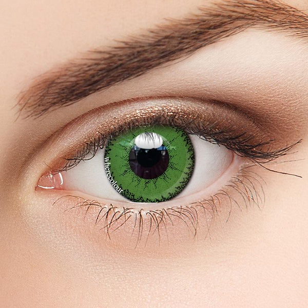 Mystery Green Prescription Colored Eye Contacts Lenses-Wherecolour
