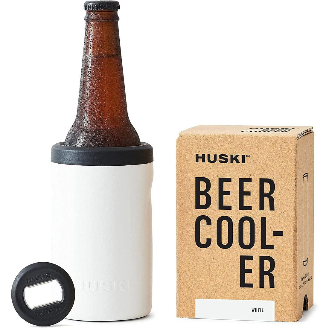 STUBiBudi 12oz Beer Cooler for Bottles and Cans with Bottle Opener (Steel)