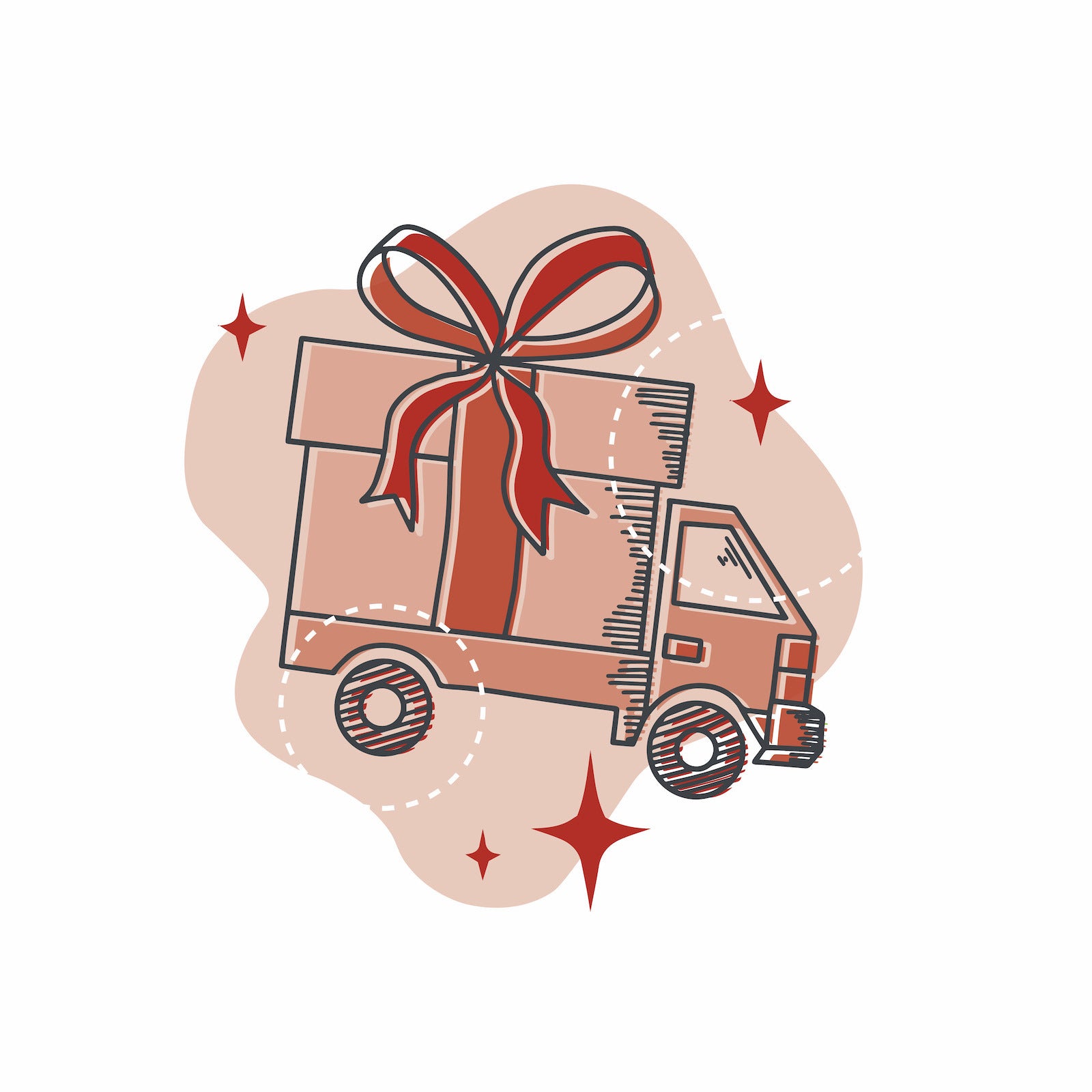 delivery truck. illustration.