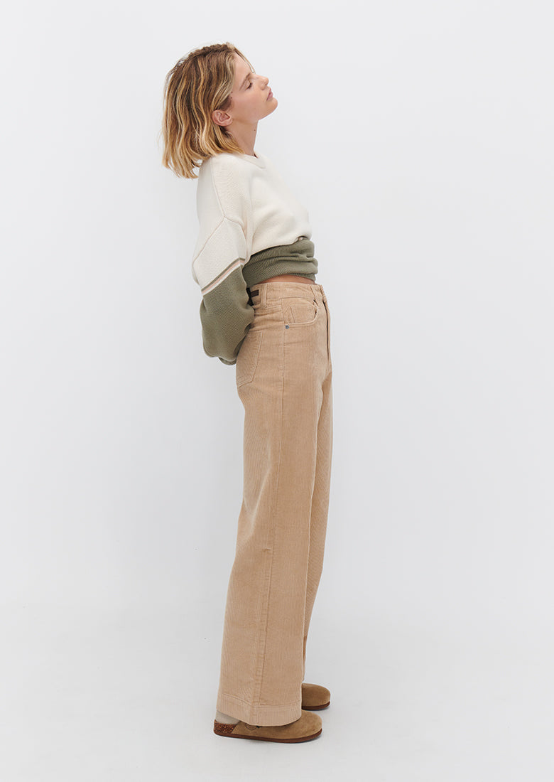 longkeshop Women Corduroy Pants Mid High Waist Corduroy Wide Leg Straight  Casual Trousers (Khaki, M) : : Clothing, Shoes & Accessories