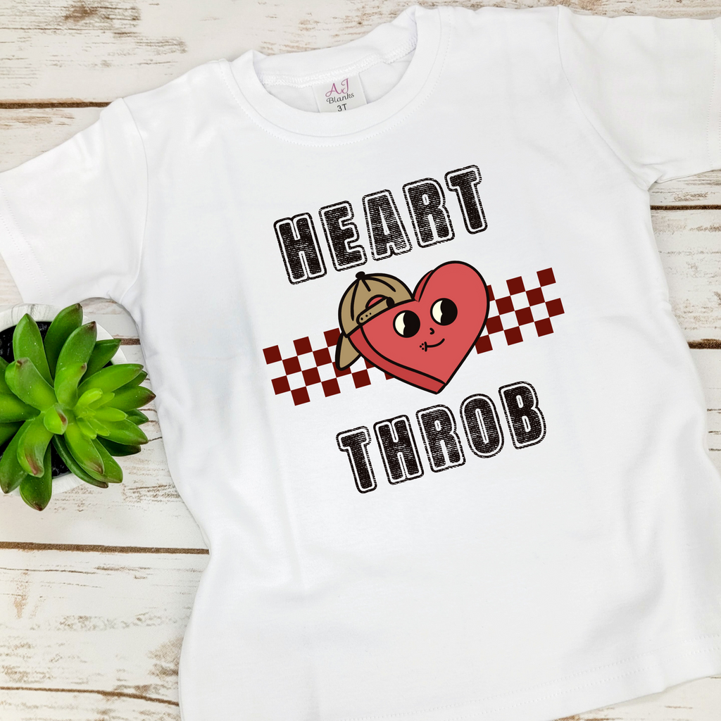 Boy's Heart Throb Funny Retro Valentine Shirt Raglan – Squishy Cheeks