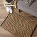 Black With Natural Jute Chevron Hand-Loomed Rug 2X3 Ft
