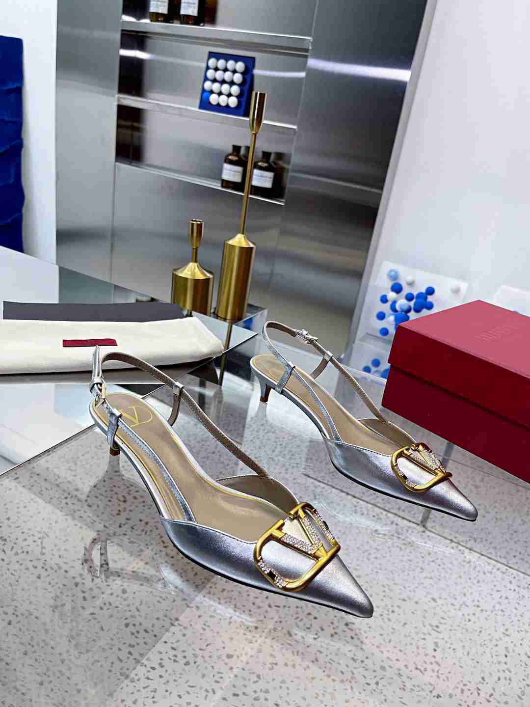 Valentino Fashion Women Casual Sandals Shoes Heel High 4.5cm 02