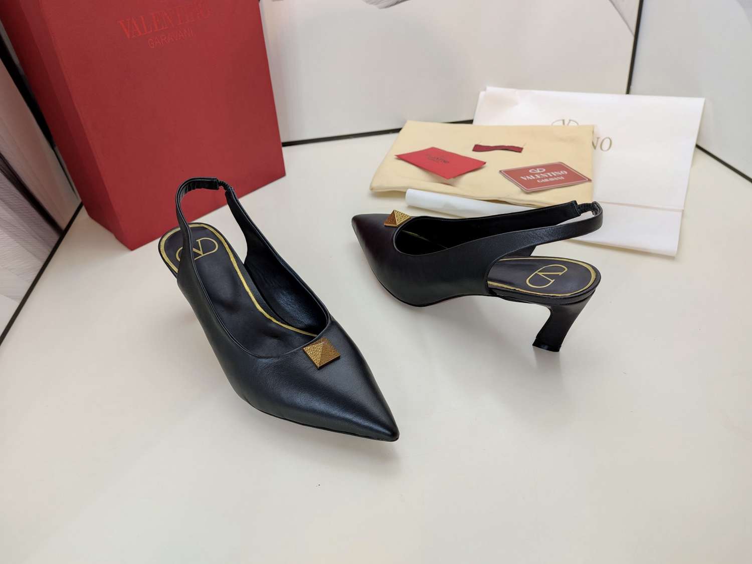 Valentino Fashion Women Casual Sandals Shoes Heel High 6.5cm 31