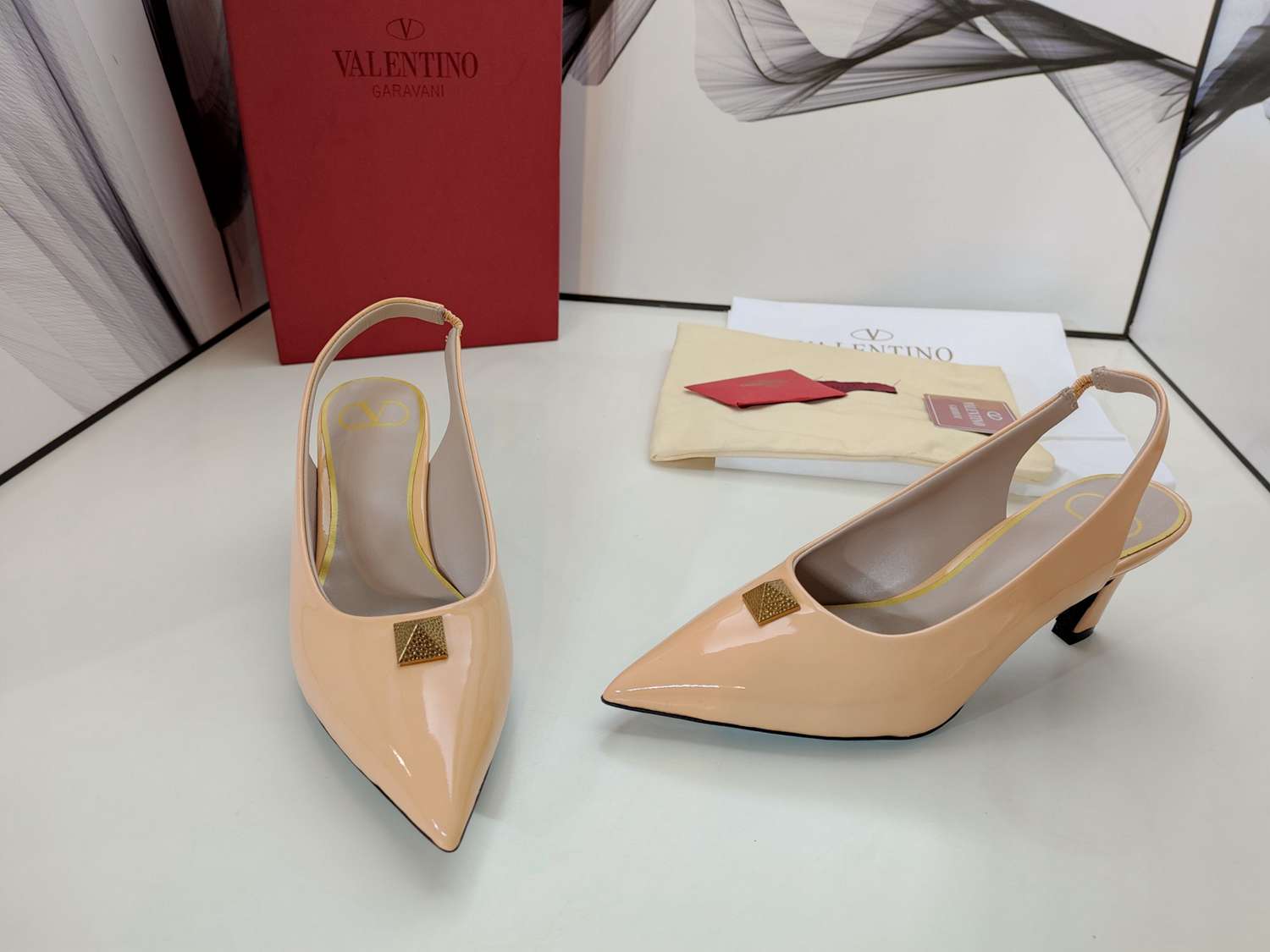 Valentino Fashion Women Casual Sandals Shoes Heel High 6.5cm 25