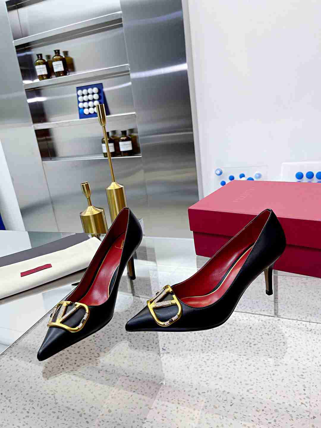 Valentino Fashion Women Casual Sandals Shoes Heel High 7.5cm 11