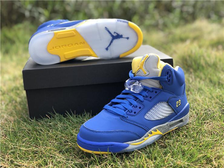 Air Jordan 5 Retro C13287-400 Blue/Yellow