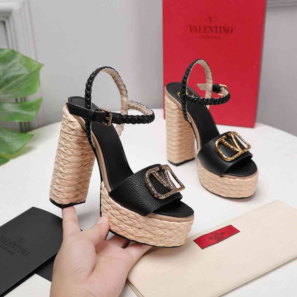 Valentino Fashion Women Casual Sandals Shoes Heel High 13cm 05