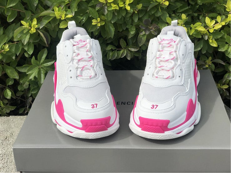 Balenciaga Triple S Trainers White/Pink Sneakers