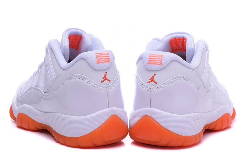 Air Jordan 11 Retro Low "White/Orange" Sneaker shoes