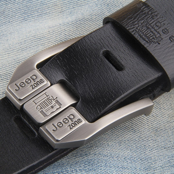 Men Genuine Leather Belt Luxury Brand Alloy Metal Pin Buckle Designer Belts Waist Strap Male for Jea