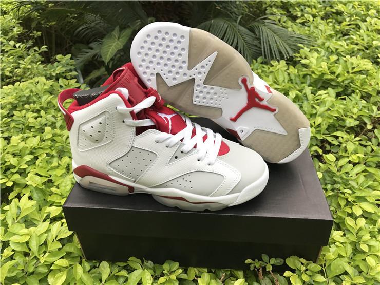 Air jordan retro 6 OG Maroon Infrared red Mens Basketball Shoes retro 6S Womens sports shoes Sneaker