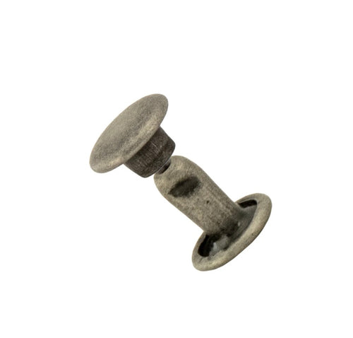 Double Cap Rivets - Antique Brass - 1/4 Inch - 100 Pack