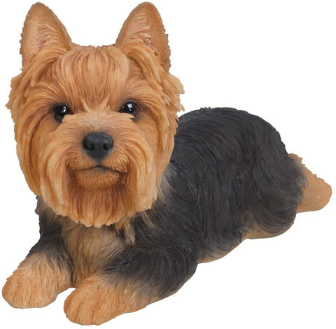 Yorkshire Terrier Dog Lying Down Statue